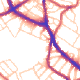 Daytime road noise heatmap for NW2 2BT