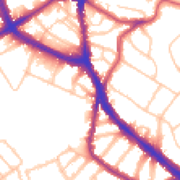 Daytime road noise heatmap for NW2 2BX