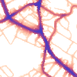 Daytime road noise heatmap for NW2 2BY