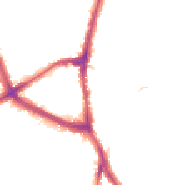 Night-time road noise heatmap for NW2 2DZ