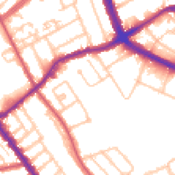 Daytime road noise heatmap for NW2 2EB