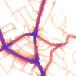 Daytime road noise heatmap for NW2 2FS