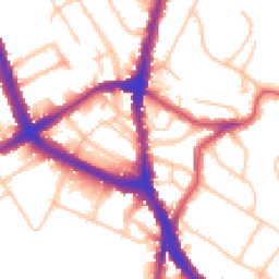 Daytime road noise heatmap for NW2 2HN
