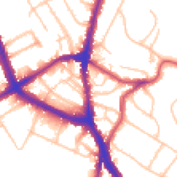 Daytime road noise heatmap for NW2 2HR