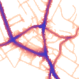 Daytime road noise heatmap for NW2 2JT
