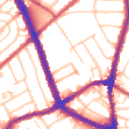 Daytime road noise heatmap for NW2 2NH