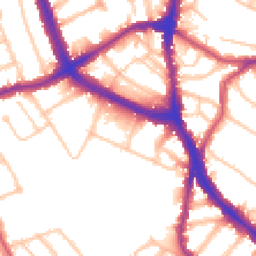 Daytime road noise heatmap for NW2 2NY