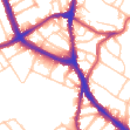 Daytime road noise heatmap for NW2 2PE