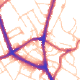 Daytime road noise heatmap for NW2 2QJ
