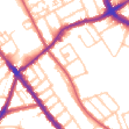 Daytime road noise heatmap for NW2 2RH