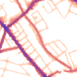 Daytime road noise heatmap for NW2 2RP