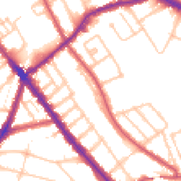 Daytime road noise heatmap for NW2 2RS