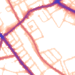 Daytime road noise heatmap for NW2 2RY
