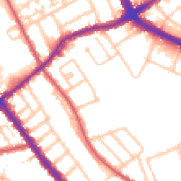 Daytime road noise heatmap for NW2 2SD