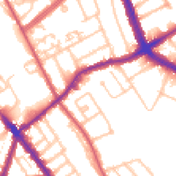 Daytime road noise heatmap for NW2 2SJ
