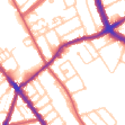 Daytime road noise heatmap for NW2 2SL