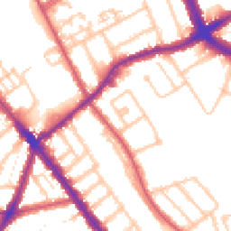 Daytime road noise heatmap for NW2 2SS
