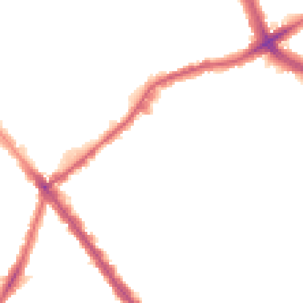 Night-time road noise heatmap for NW2 2SS
