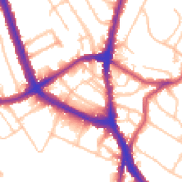 Daytime road noise heatmap for NW2 2TJ