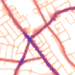 Daytime road noise heatmap for NW2 3AA