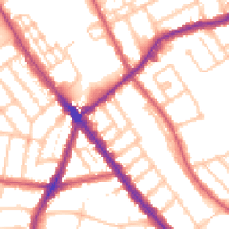 Daytime road noise heatmap for NW2 3AE