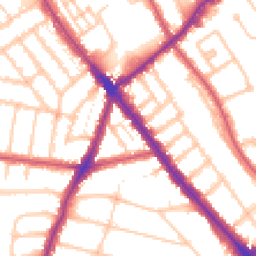 Daytime road noise heatmap for NW2 3BB