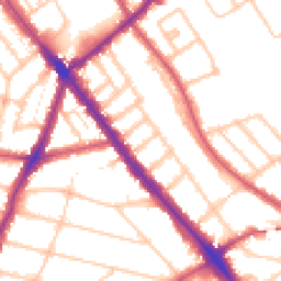 Daytime road noise heatmap for NW2 3ER