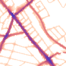 Daytime road noise heatmap for NW2 3ES