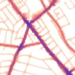 Daytime road noise heatmap for NW2 3JG