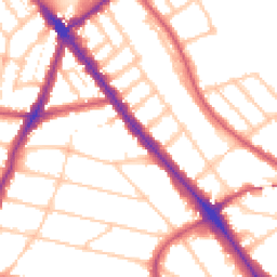 Daytime road noise heatmap for NW2 3JX