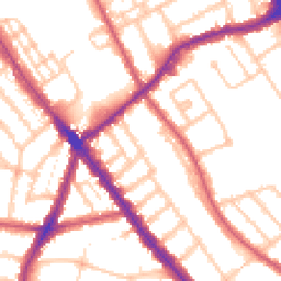 Daytime road noise heatmap for NW2 3LS