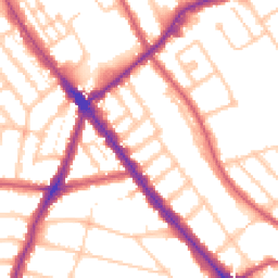 Daytime road noise heatmap for NW2 3LU