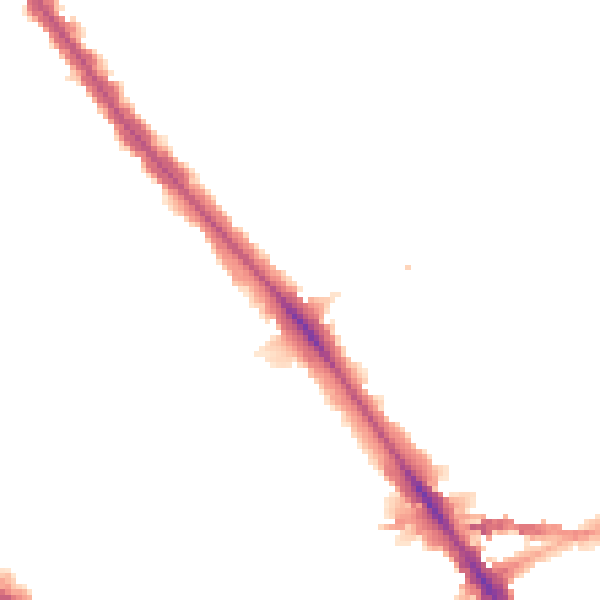 Night-time road noise heatmap for NW2 3PE