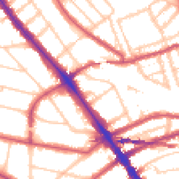 Daytime road noise heatmap for NW2 3QE