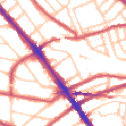 Daytime road noise heatmap for NW2 3QJ