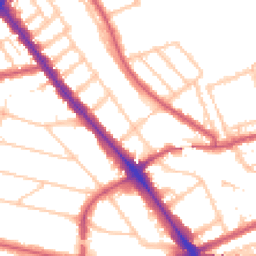 Daytime road noise heatmap for NW2 3RA