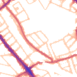 Daytime road noise heatmap for NW2 3RN