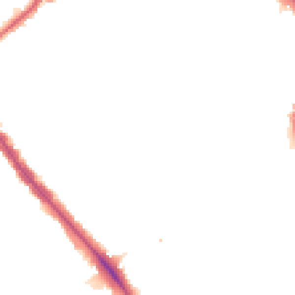 Night-time road noise heatmap for NW2 3RN
