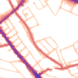 Daytime road noise heatmap for NW2 3RP