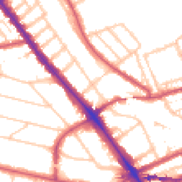 Daytime road noise heatmap for NW2 3SD