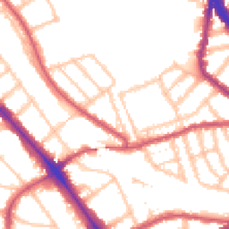 Daytime road noise heatmap for NW2 3SN