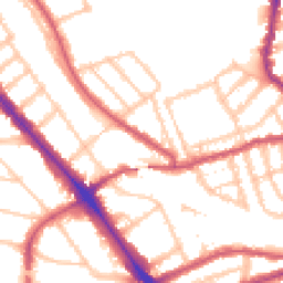 Daytime road noise heatmap for NW2 3SP