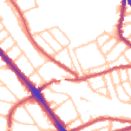 Daytime road noise heatmap for NW2 3SR