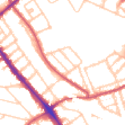 Daytime road noise heatmap for NW2 3ST
