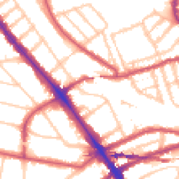 Daytime road noise heatmap for NW2 3TL