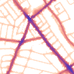 Daytime road noise heatmap for NW2 3UT