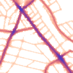Daytime road noise heatmap for NW2 3XE