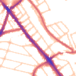 Daytime road noise heatmap for NW2 3XG