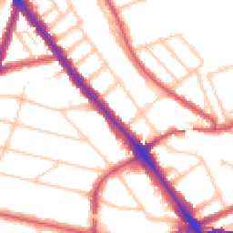 Daytime road noise heatmap for NW2 3XJ