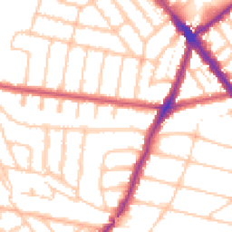 Daytime road noise heatmap for NW2 4AD